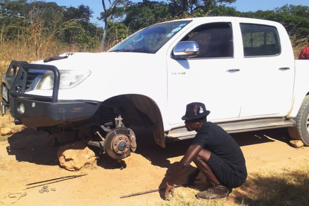 Broken down truck